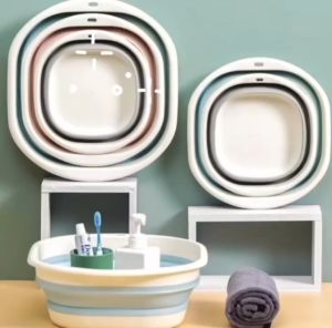 BASKOM PLASTIK LIPAT EMBER LIPAT  BASKOM LIPAT PORTABEL MULTIFUNGSI / BASKOM LIPAT SILIKON / EMBER PLASTIK LIPAT SILIKON