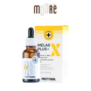 Tinh chất dưỡng ẩm sáng da mờ thâm nám Pretty Skin Melas X Plus Vitammin C20% Arbutin 4% 30ml