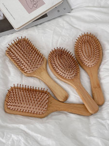 Portable Wood Comb Womens Special Anti-Static Massage Fluffy Gentle Living Airbag Comb Ins Style Artistic Wooden Hairbrush