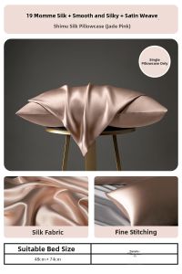 Mercury | 100% Mulberry Silk Pillowcase for Single Pillow High-End Luxury Bedding Light Luxury Style Pillow Cover Not Machine Washable
