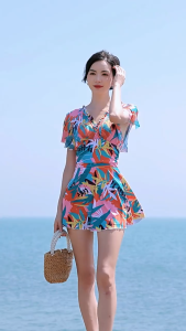 Đồ bơi nữ kiểu váy liền thân bikini 1 mảnh tôn dáng che khuyết điểm có sẵn mút ngực quần đùi