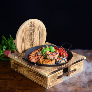 Retro Style Cast Iron Cooking Wok Creative Country Style Dining Utensils Alcohol Stove Irregular Shape Vintage Stove