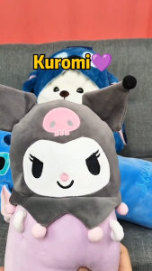 ⚡Toyss Kuromi Bolster Long Plushie Pillow Bantal Peluk Kartun Plushie Long Melody Pillow Patung Kuromi Stitch Bolster