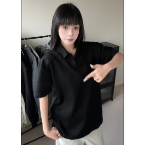 Áo Thun Nam Cổ Chữ V Tay Ngắn Dáng Rộng Phong Cách Mỹ Thường Ngày Thoáng Khí Cotton Polyester Cotton Pha Trộn Mùa Thu