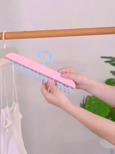 seeding  Anti Slip Multi Hanging Storage Hanger Plastic Cloth Hook Wardrobe Storage Organiser High Quality Space Saving Clothes Rack Home