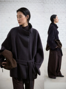 epoque de rueen | Lapel One-Button Alpaca Hair Coat