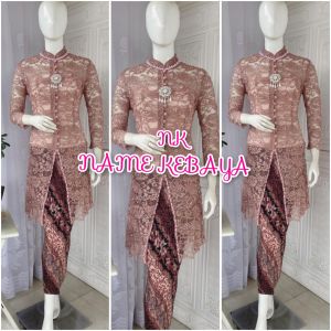 set kebaya akad nikah kebaya brukat tunik kebaya brukat kutubaru kebaya kutubaru termurah kebaya premium + rok prisket