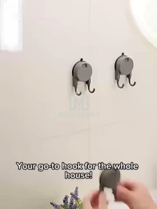 🇸🇬 Ready Stock Strong Suction Cup Hook Double Head No Drilling Heavy Duty Wall Hanger for Home