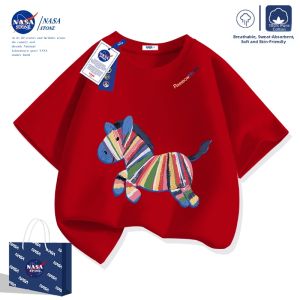 BEINUOHU | New Year Celebration Red Cotton Childrens T-Shirt