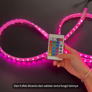 Strip Lampu LED Tahan Air Strip Lampu LED Warna Dapat Diganti Lampu Fleksibel 5050 20 MeterLampuRGB