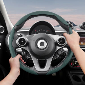 Suitable for Smart Breathable Hole Leather Steering Wheel Cover Segmented Quick Release Design Non-Slip and Durable Fortwo 451 450 453 1 3 Forfour Roadster Eq 1 Pro 1 Premium 1 Brabus Forjeremy