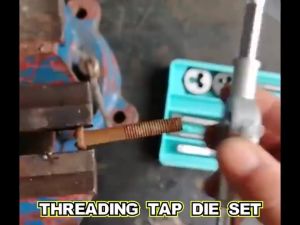 Tap Die Set Alat Senai Mur Baut Alat Senai M6-M12 / M3-M12 Buah Set Keran dan Mati Tangan Metrik Alat Pembesar Lubang Lancip Lurus Sumbat Ulir Sekrup