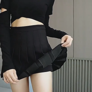 XS-3XL Korean Skirt Fashion Womens High Waist Skirt Slim Pleated Skater Tennis School Skirt
