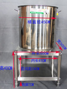 Stainless Steel Floor Model Kitchen Storage Rack Restaurant Soup Pot Warmer Anti Rust Two Layers Cooking Utensil Organizer