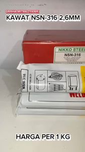 Kawat Las Stainless NSN -316 NIKKO STEEL 2.6 MM Per 1 KG