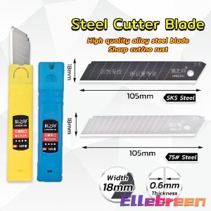 10Pcs 75# SK5 Steel Cutter Blade Set 18*105mm Coated With Portable Box