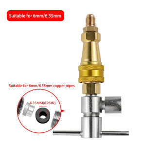 Refrigerator Fluorine Filling Quick Connector Tool 1/4 "Refrigerator Cleaning and Unblocking Pipeline Quick Connector
