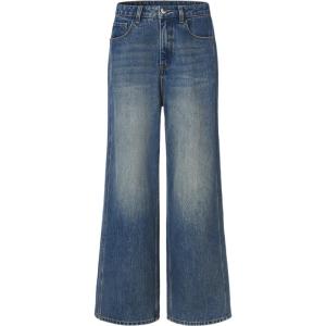 TAMMY TANGS | กางเกงยีนส์ขาตรงเอวสูงแฟชั่นสำหรับผู้หญิง