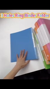 3 Hole Ring Binder File Folder Paper Document Organizer Office School Supplies 26x31x3.5CM