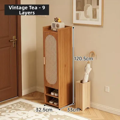 ZHUSHANXIA | Folding Shoe Rack Dustproof Corner Storage Cabinet