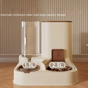 2 in 1 Automatic Dog Feeder And Water DispenserLarge Capacity Feeding Machine Desktop Pet Feeding Station Cat And Dog Accessories
