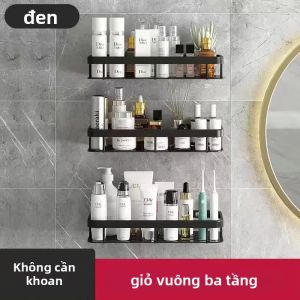 Giá Để Đồ Hình Chữ Nhật Gắn Tường Không Cần Khoan Chất Liệu Nhôm Dùng Cho Phòng Tắm Đựng Sữa Tắm Nước Rửa Tay Gia Vị Nhà Bếp Tiết Kiệm Không Gian