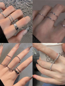 Nhẫn Hở Có Thể Điều Chỉnh Bằng Thép Titan Cho Nữ Thiết Kế Độc Đáo Phong Cách Lạnh Cao Cấp Nhẫn Ngón Trỏ Cho Cặp Đôi