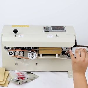 Desktop automatic continuous sealing machinesteel stamp datealuminum foil plastic PE bag