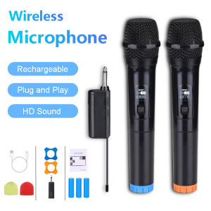 kebidumei | Wireless Microphone Dynamic Handheld Microphones Karaoke Microphone Mic with Rechargeable Receiver for Wedding Party Church Club