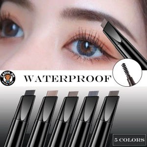 🔥Cadia👍 5 Colors Double Heads Eyebrow Pencil Natural Waterproof Lasting Eyebrow Pencil Eye Brow with Brush