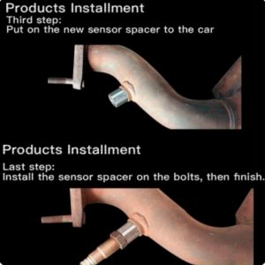 Stainless steel filtered oxygen sensor car modification accessories M18 1.5 adapter extension connector