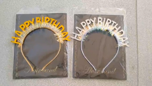 Glitter HAPPY BIRTHDAY Sequin Headband for Kids & Adults Birthday Party Decorations gold Headbands