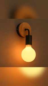 【DARA】Nordic Wall Lamp Retro Bedroom Wooden Wall Lamp Attic Corridor Lamp Modern Decorative Lamp Lights for Room At Night