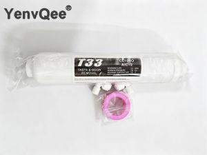 10 Inch T33 with 2pcs fitting Water Purifier INLINE COCONUT Carbon Post  WATER FILTER 5MICRON CARBON  FILTER FOR REVERSE OSMOSIS