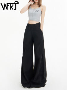 Black Wide Leg Suit Pants Womens Early Autumn 2025 New Slimming High-End Drape Loose Casual Long Trousers