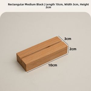 Standing Photo Clip Card Holder Vertical Postcard Display Stand Desktop Decoration Business Gift Wooden Base Casual Style