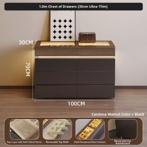 HETU | Elegant High End Makeup Table Jewelry Cabinet Mirror Concealable