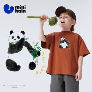 MINI BALA | Panda Pattern Quick-Drying Cool Children T-Shirt