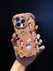 Creative Cartoon  15 pro Max Case Womens Full Cover Anti-Fall Matte Soft Shell Protective Cover for  14 pro Slim Waist