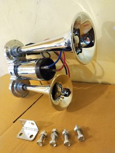 แตรลมไฟฟ้า12v. ครบชุดพร้อมติดตั้ง ไม่ต้องใช้ถังลม