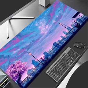 Big Gaming Mousepad XXL Keyboard Gamer Mouse Pads on The Table Speed Desk Mat Anime Beautiful Urban Landscape Mouse Mats