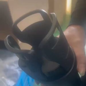 Multifunctional car mounted water cup holder with one split and two double layer storage adjustable interior bottle holder storage
