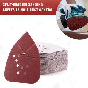 5/10/15/30/45 Pcs Mouse Detail Sander Sandpaper 12 Holes Triangular Sanding Paper for Multi Sander Detail Palm 40-2000 Grits