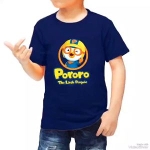 PORORO PENGUIN Atasan Kaos Anak Laki-Laki Usia 1-12 Thn