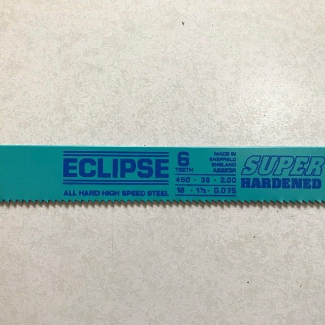 Eclipse Power Hacksaw Blade 18”X 11/2 X 6T Super Hardened (sold per