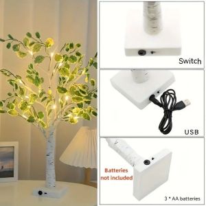 1pc 24LED Simulation Birch Tree Light: Perfect Holiday Decoration