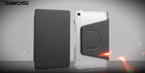 DANYCASE Ốp xoay 360 ° cho Samsung Galaxy Tab S10 FE S10 Lite S9 FE 10.9inch S9 11inch A9 Plus S6 Lite 10.4inch s10fe + 13.1inch S9 Plus S9 Fe + S10 Plus 12.4inch Ốp Acrylic trong suốt tách rời có thể tháo rời