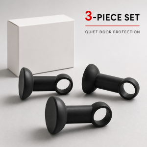 3-Pack Silicone Door Handle Wall Protectors No-Drill Anti-Collision Silent Door Stopper Pads
