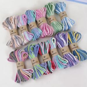 1PC 3mm Thick Gradient Rainbow Cotton Rope 10M Colorful Braided Cord for DIY Jewelry Macrame Bracelets Necklaces And Crafts