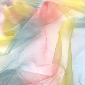 63in X 35in Rainbow Gradient Tulle Fabric DIY Handmade Sewing Baby Shower Tutu Skirt Background Wedding Party Decor Materials